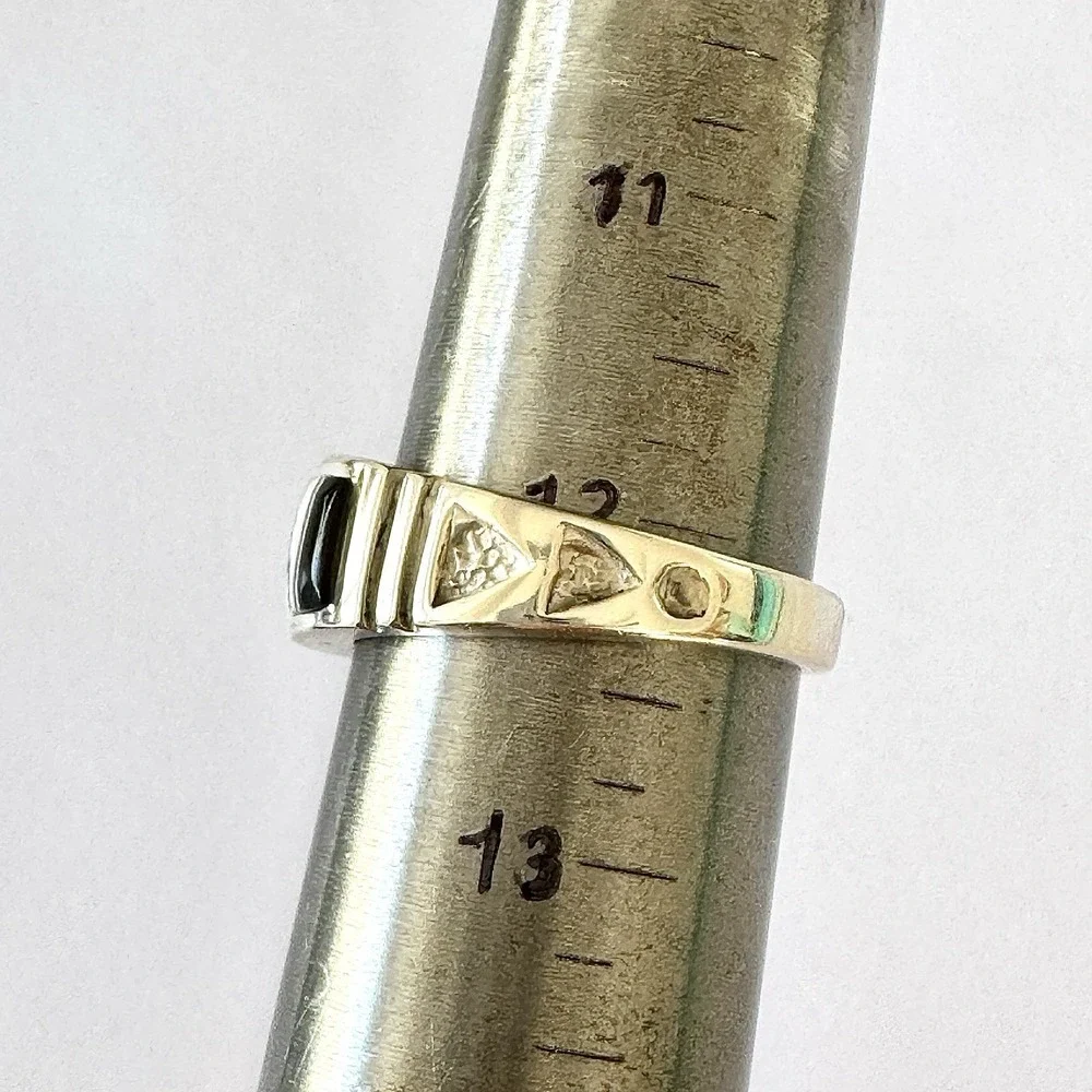 Navajo Inlay Wedding Band Ring Sz 12 Opal White Buffalo 9mm‎ Mens Signed RT